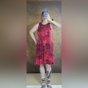 LuLaRoe Vibrant Red and Black Maxi Dress